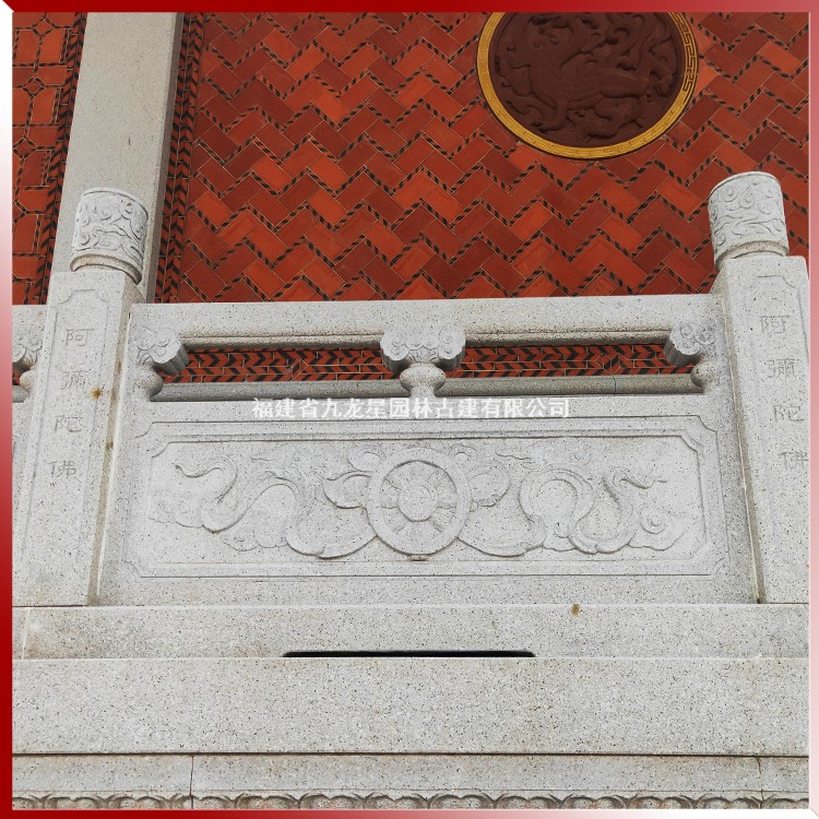 石雕寺廟欄桿圖片