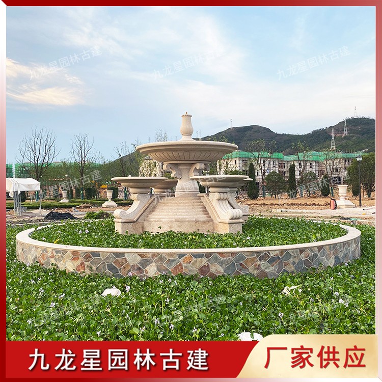 黃銹石石雕水缽圖片